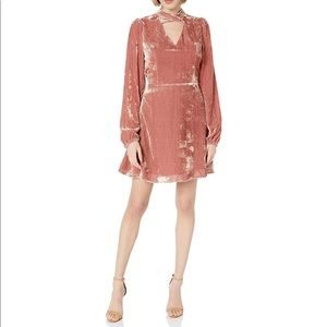 NWOT Crushed Velvet blush pink dress.  Never worn.